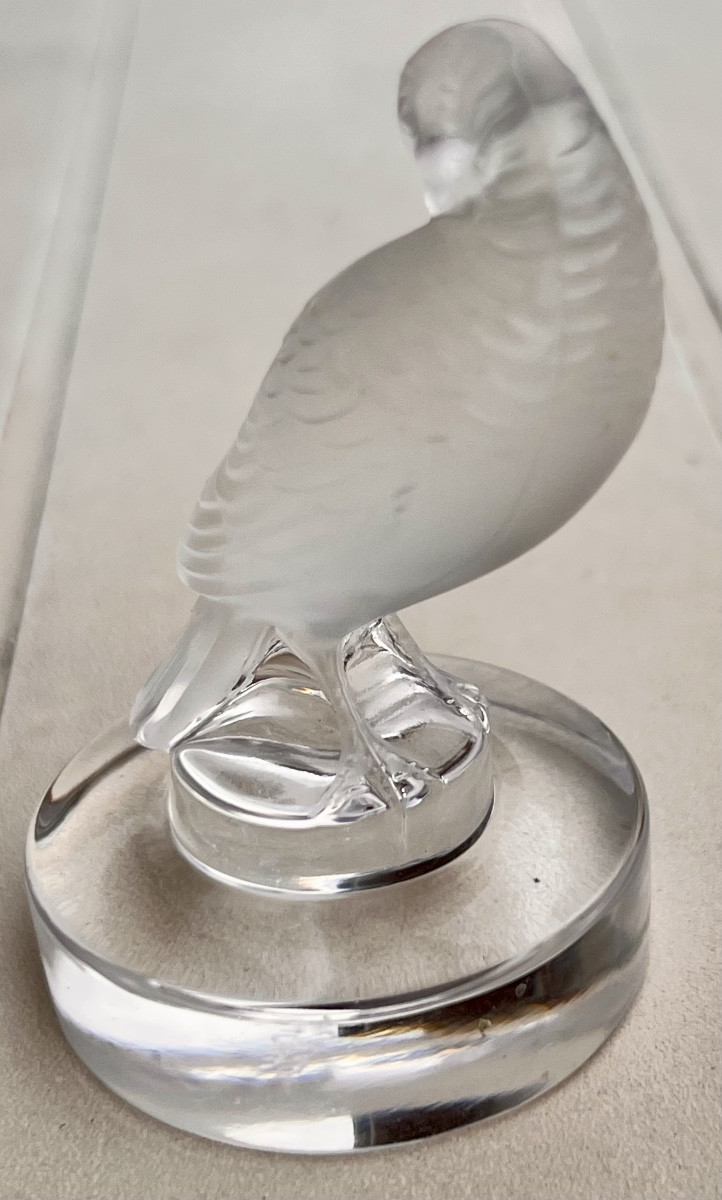 Subject: Mascot Sculpture, Lalique Crystal, France, Bird