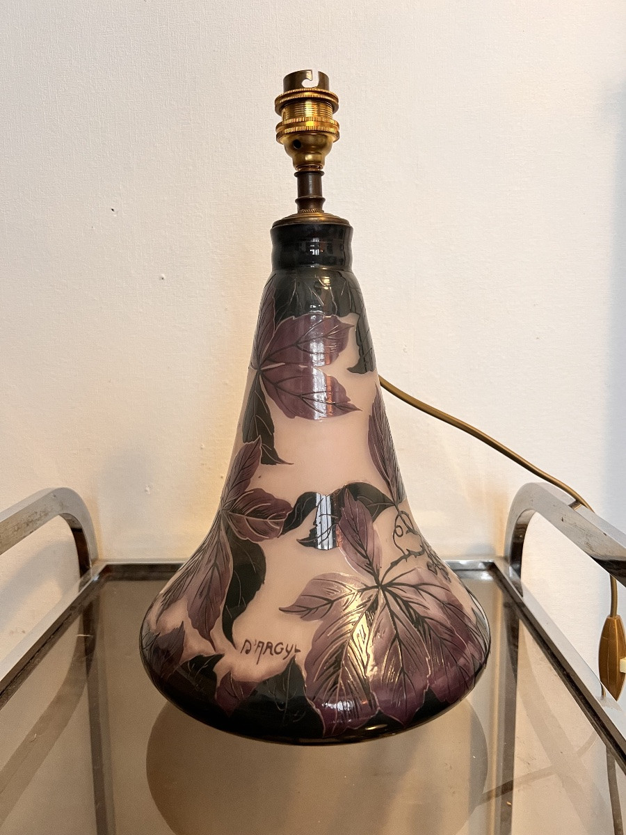 Vase Or Lamp Base In Pâte De Verre (glass Paste) By Argyl - Daum - Legras-photo-4