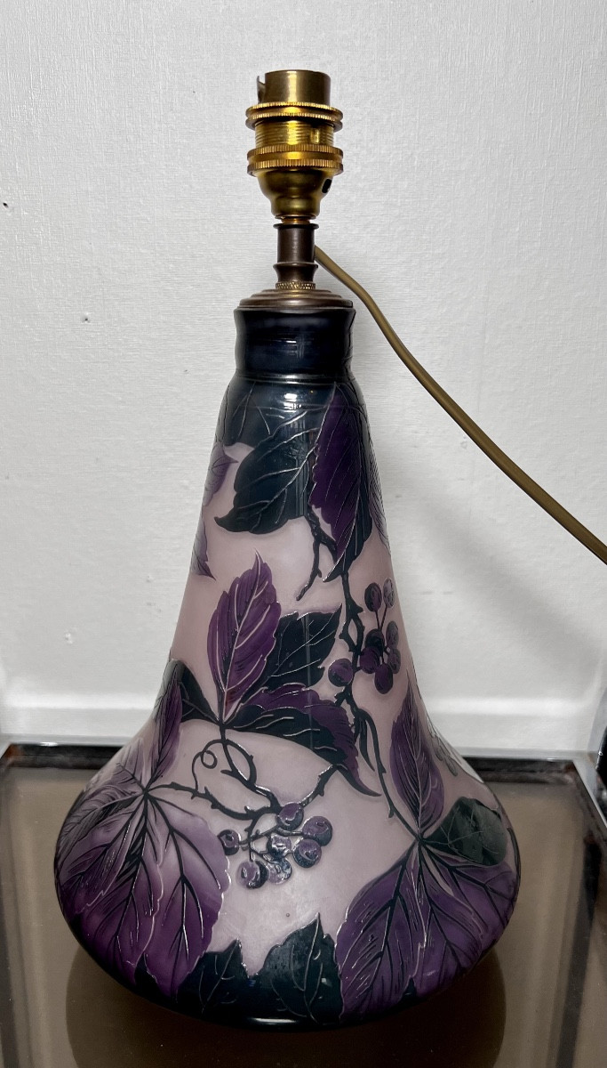 Vase Or Lamp Base In Pâte De Verre (glass Paste) By Argyl - Daum - Legras