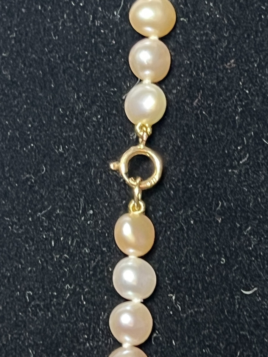 Collier 77 Perles De Culture 45 Cm Fermoir Or 750 °/°°-photo-4