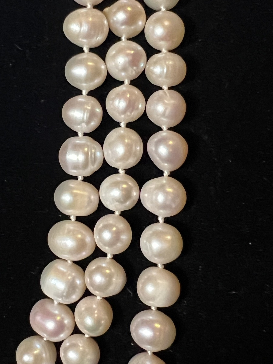 Large Necklace With 145 Cultured Pearls, Approximately 120 Cm-photo-3