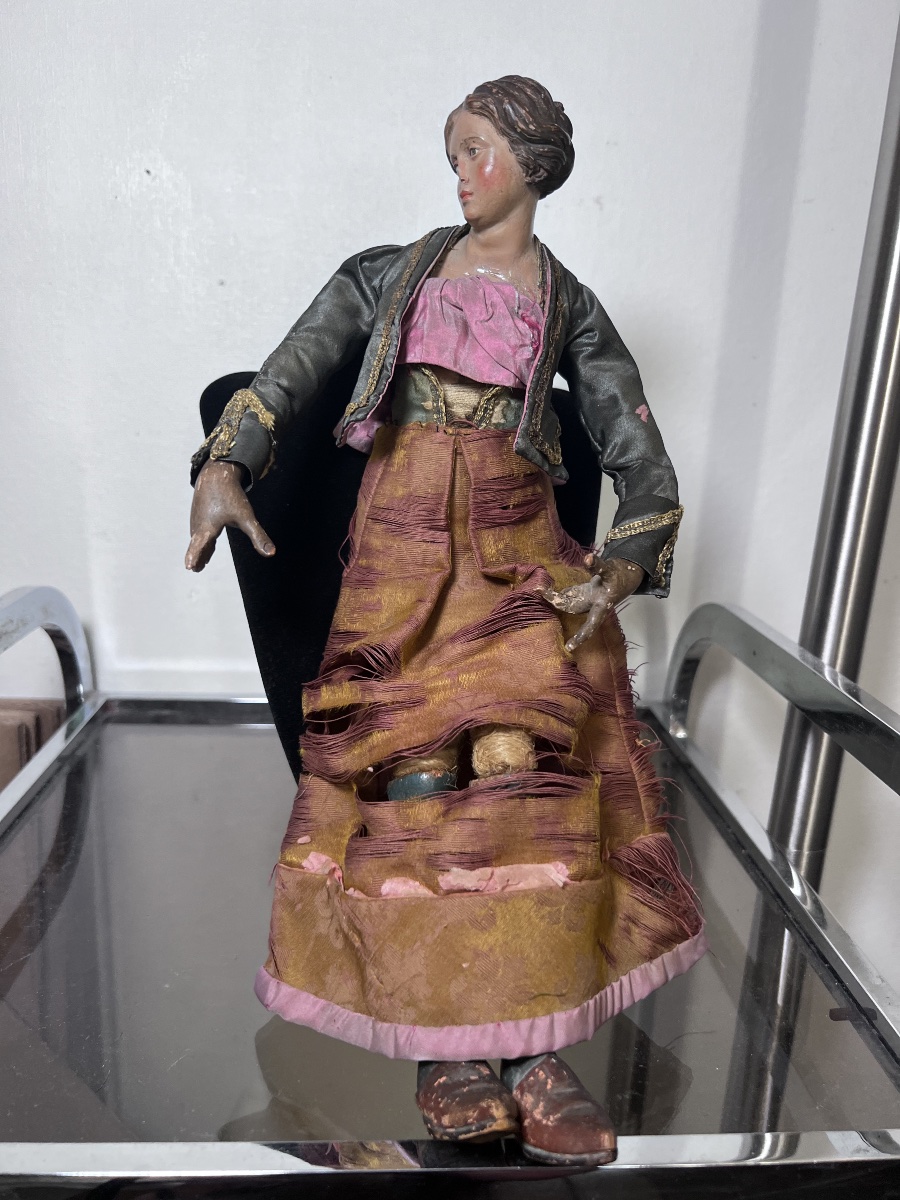 Neapolitan Santon Italy 18th Century Nativity Scene Woman-photo-4