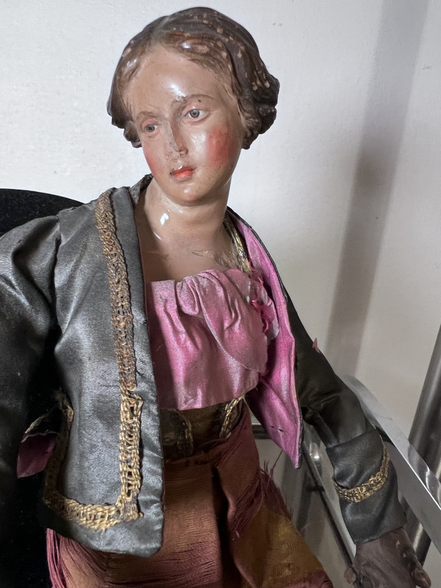 Neapolitan Santon Italy 18th Century Nativity Scene Woman