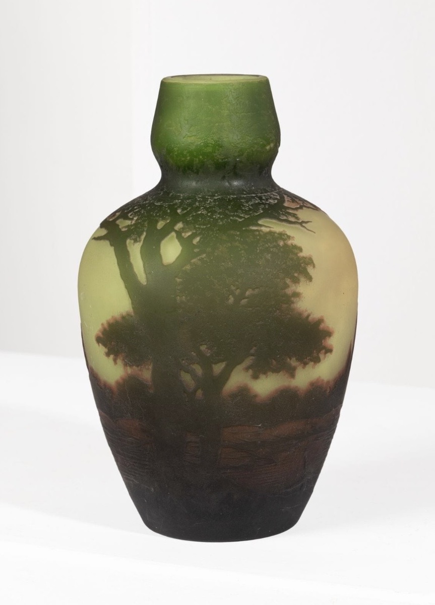 Vase In Pâte De Verre Richard Art Nouveau Art Déco ( Gallé Daum )-photo-2