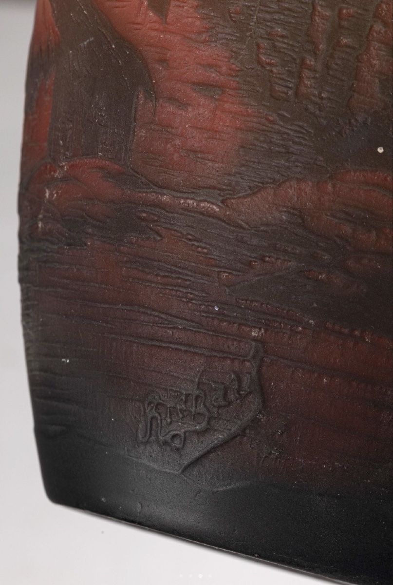 Vase In Pâte De Verre Richard Art Nouveau Art Déco ( Gallé Daum )-photo-3