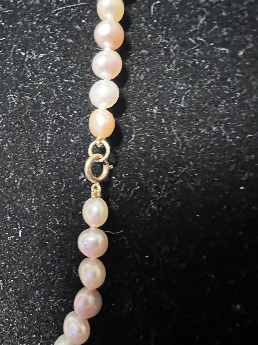 Necklace With 77 Cultured Pearls, 45 Cm, 750°/°° Gold Clasp-photo-4