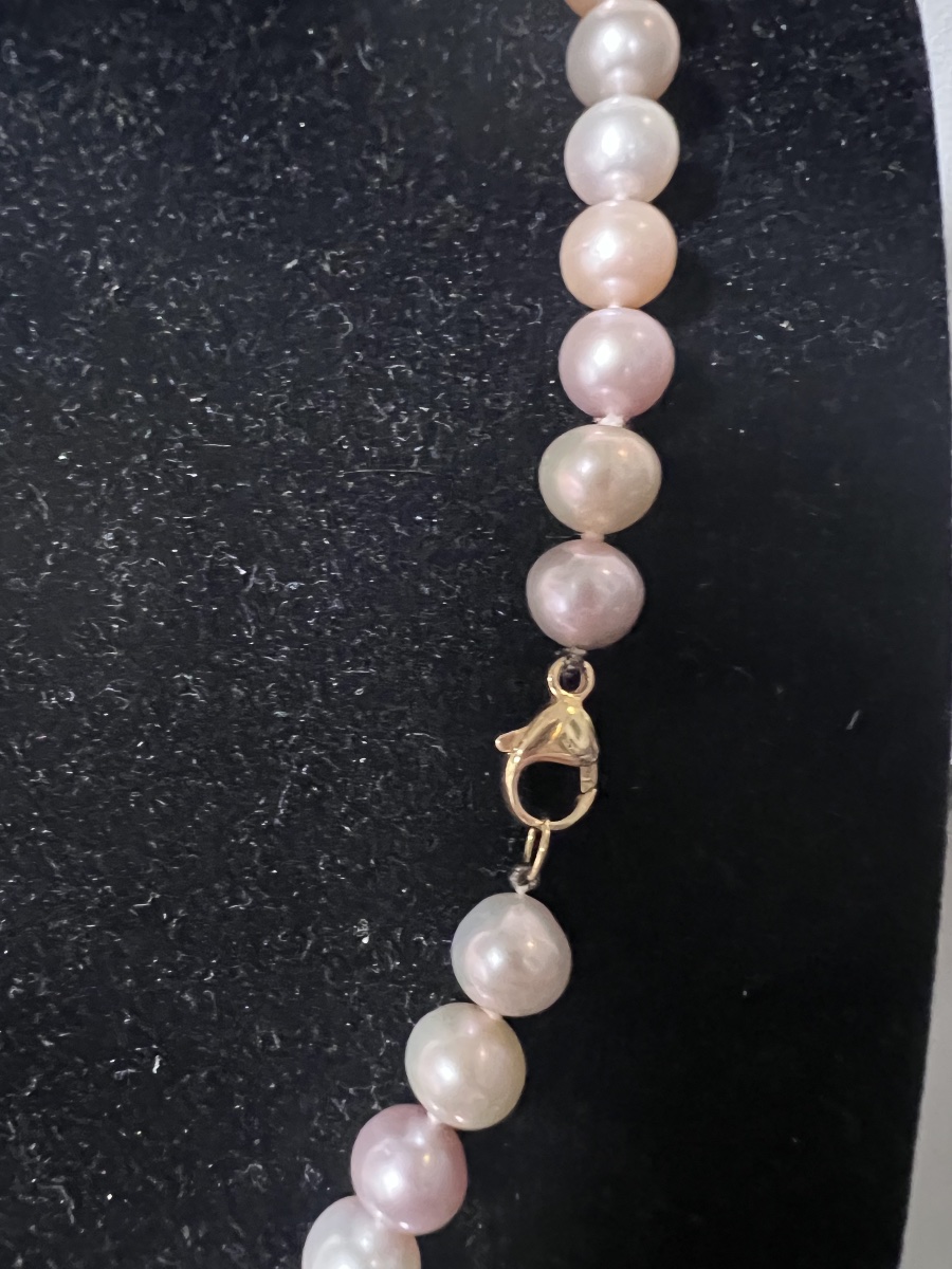 Collier 48 perles de culture fermoir or 18k 44 cm-photo-4