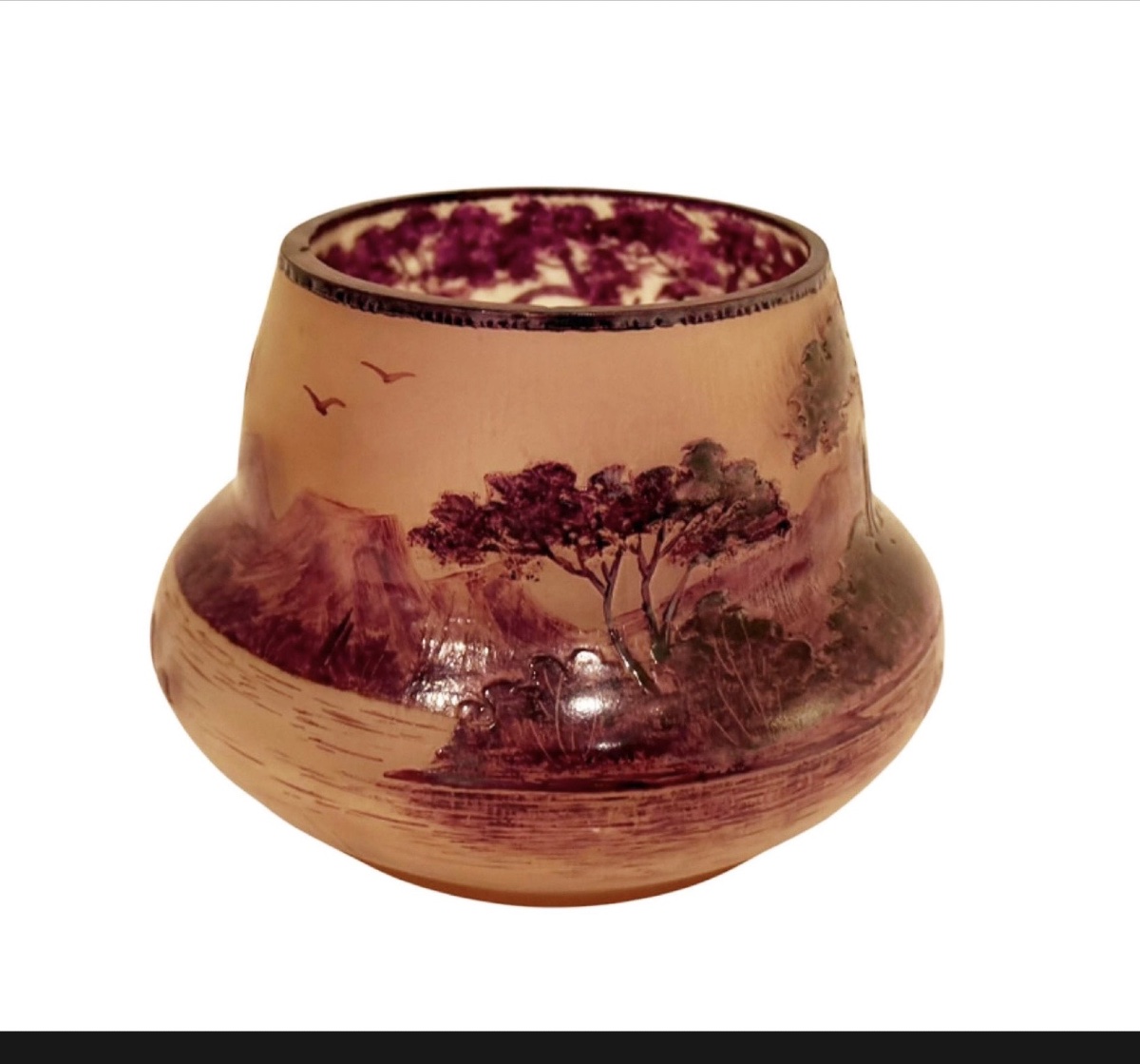 Vase pâte de verre MODA pour Daum art déco-photo-2