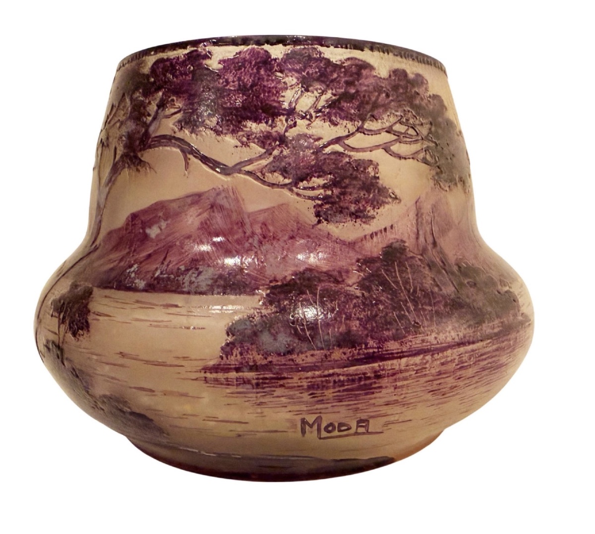 Vase pâte de verre MODA pour Daum art déco-photo-3