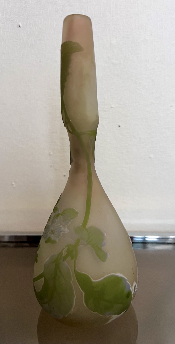 Vase pate de verre pâte de verre Gallé art déco ( Daum Legras )-photo-3
