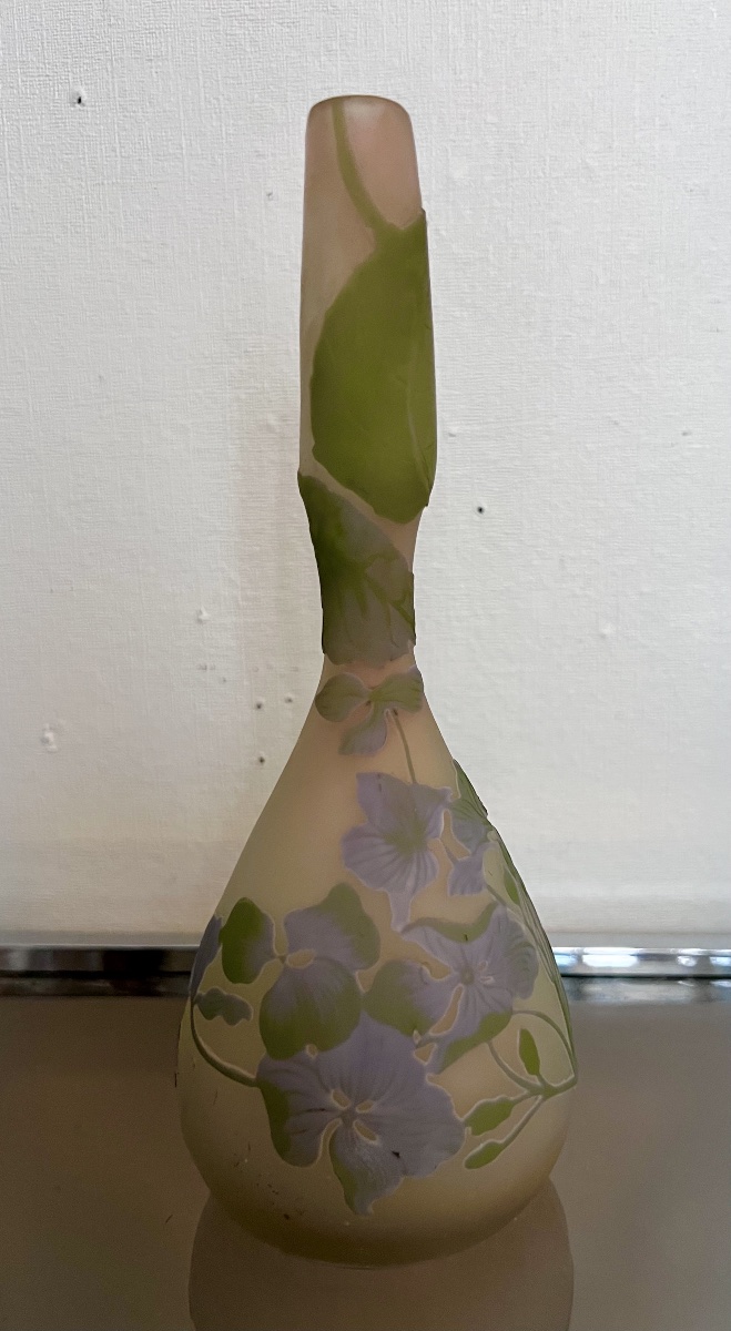Vase pate de verre pâte de verre Gallé art déco ( Daum Legras )