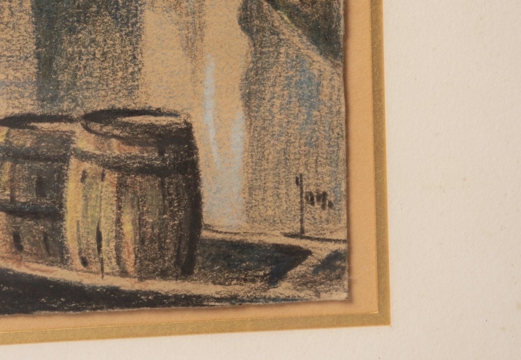 Pastel Drawing Of Quimper, Brittany, By Robert Yan-photo-2