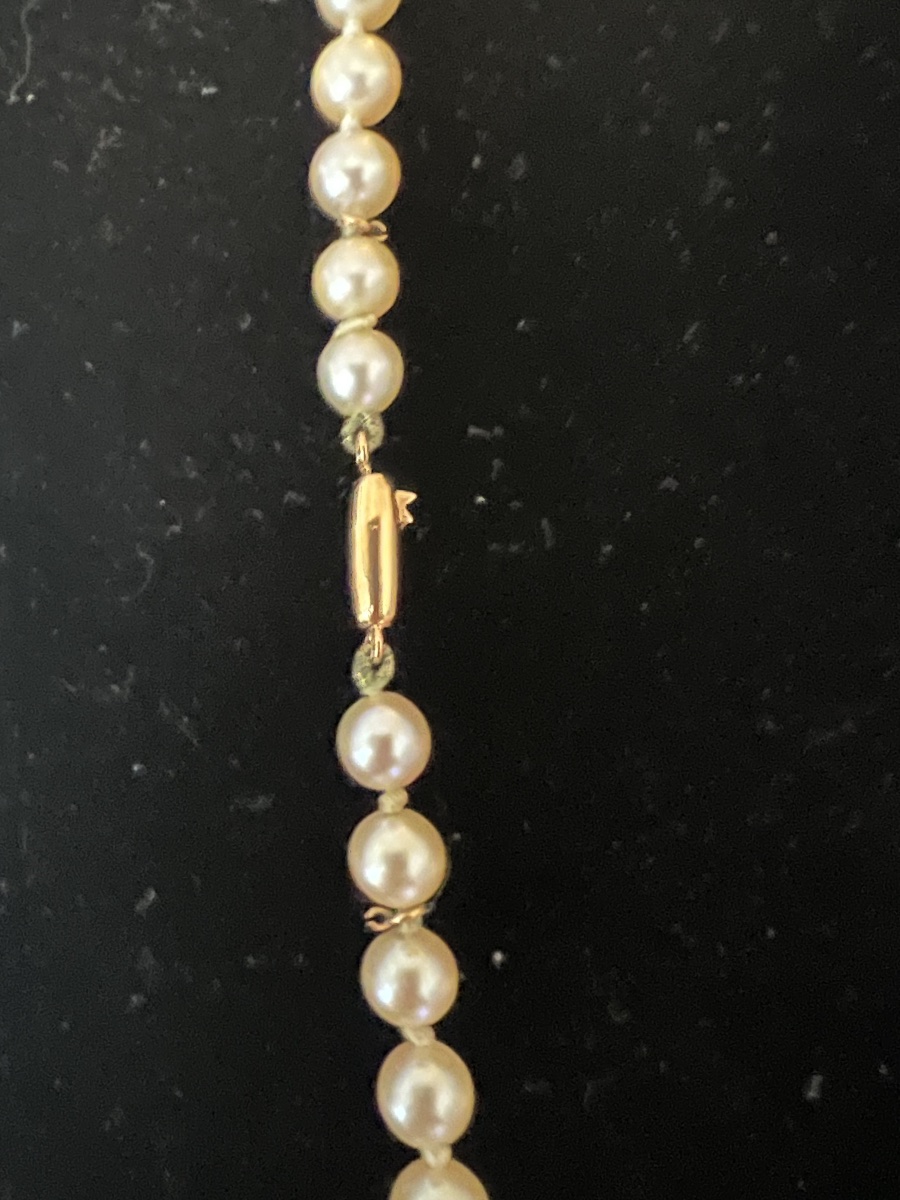 Necklace With 79 Cultured Pearls, 18k Gold Clasp, 51 Cm-photo-4