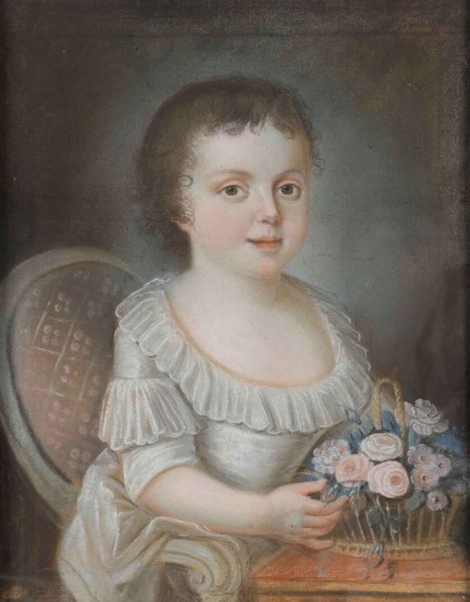  Portrait enfant pastel 18 eme siècle peinture