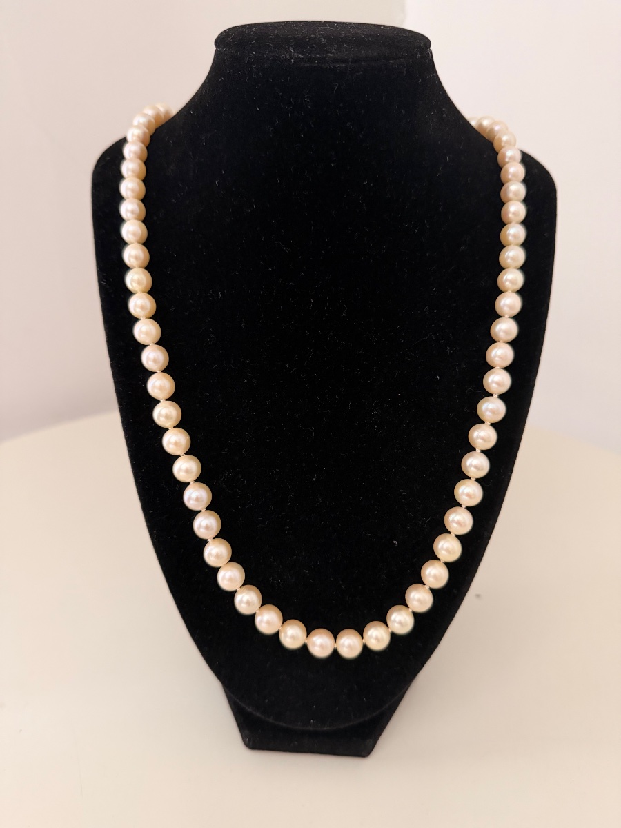 Grand collier 71 perles de culture AKOYA fermoir or 18K 65 cm-photo-2
