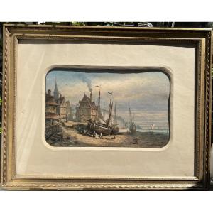 Painting Painting Watercolor Marine Seascape 19 Eme Balaife