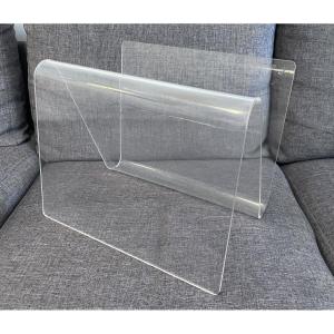 PORTE REVUE MODERNISTE POP SPACE AGE PLEXIGLAS CRISTAL VINTAGE ANNEES 70