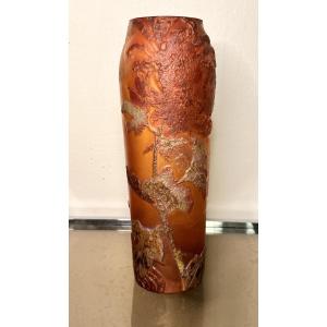 Legras Glass Paste Vase Pantin Glassware Art Deco Art Nouveau