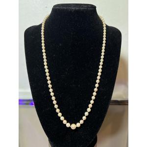 Collier 91 Perles De Culture Fermoir Or 18k 51,5 Cm