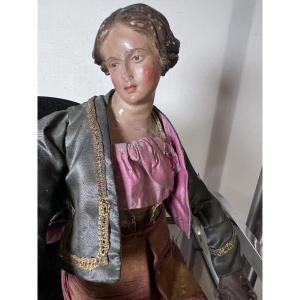 Neapolitan Santon Italy 18th Century Nativity Scene Woman