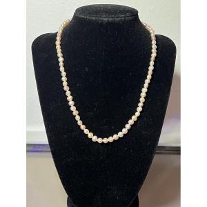 Collier 77 Perles De Culture 45 Cm Fermoir Or 750 °/°°