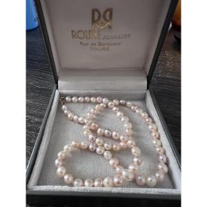 Collier 77 Perles De Culture 45 Cm Fermoir Or 750 °/°°