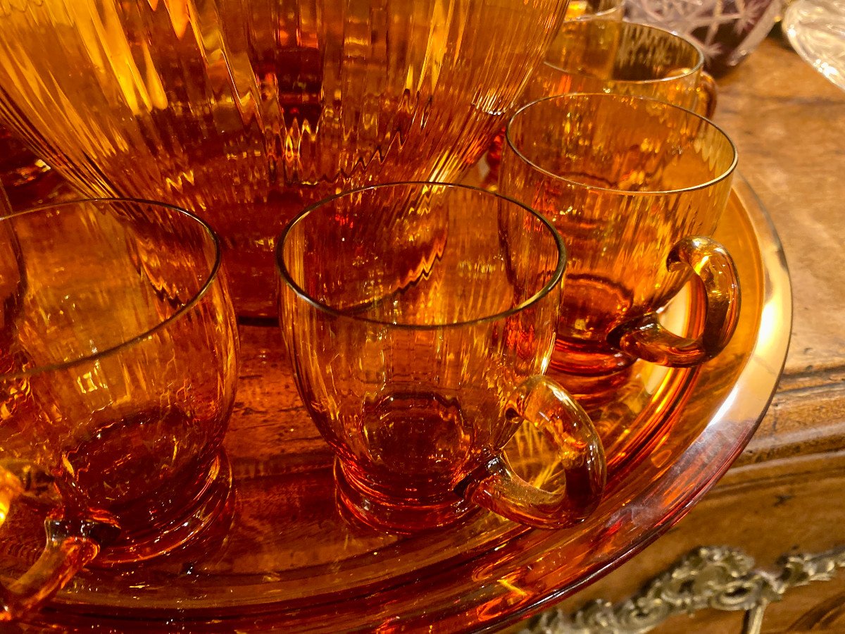 Service A Punch Glass Years 60 Amber Color-photo-3