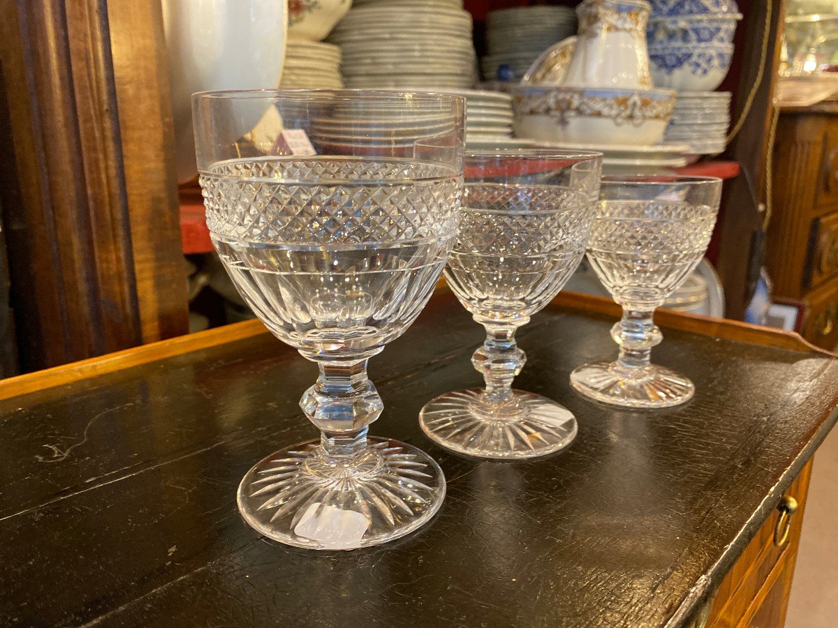 Service De 54 Verres Saint Louis Trianon en parfait état (3X18)-photo-1
