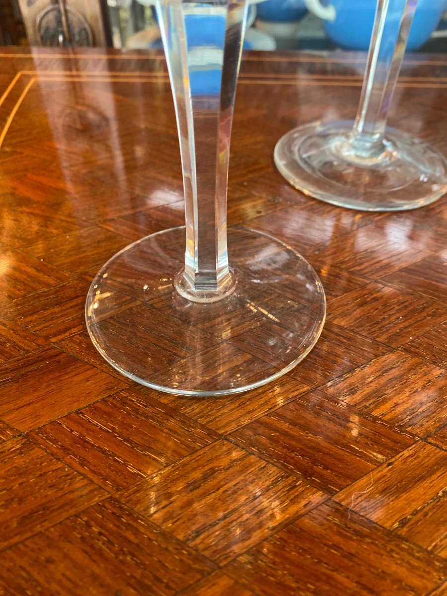 17 Verres à Eau Baccarat Modèle Thorigny Produit Entre 1942 Et 1961 Hauteur 18,3cm -photo-1