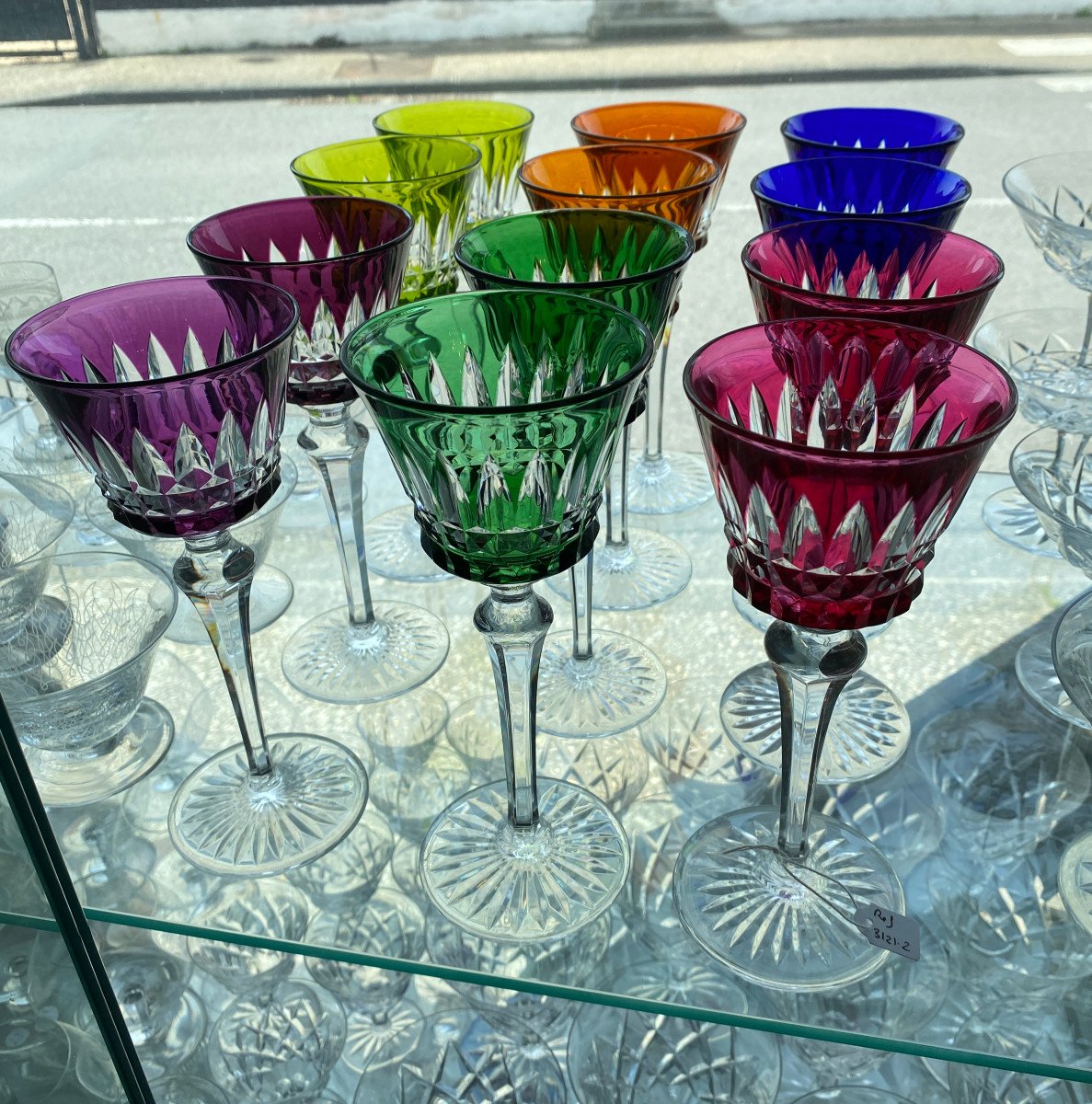 12 Verres Baccarat Roemer Buckingham Dans 6 Couleurs Differentes