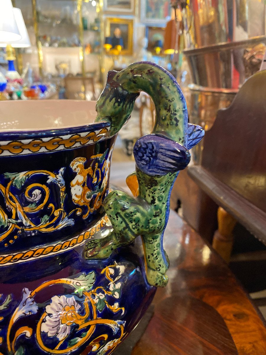 Vase En Faïence De Gien Modèle Faenza Décor Renaissance ht 26cm-photo-3