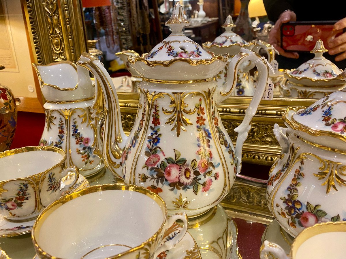 Very Colorful Old Paris Tea Service-photo-4