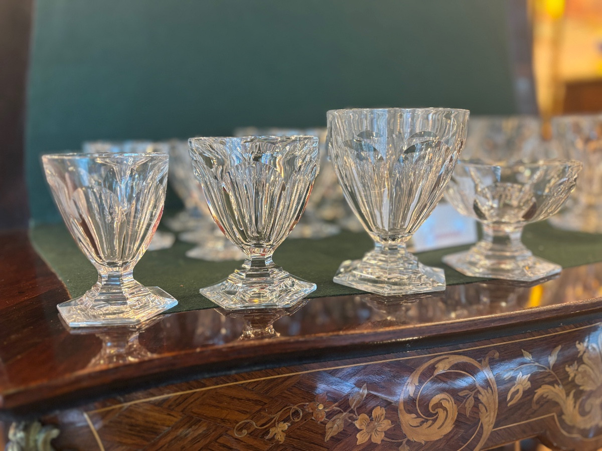 Service Baccarat HARCOURT Bourbon 18 Verres Epoque Art Deco -photo-3