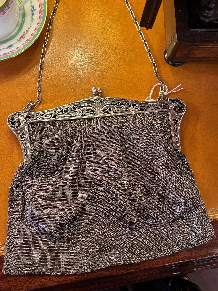 Sac En Argent Massif 487gr doublé soie