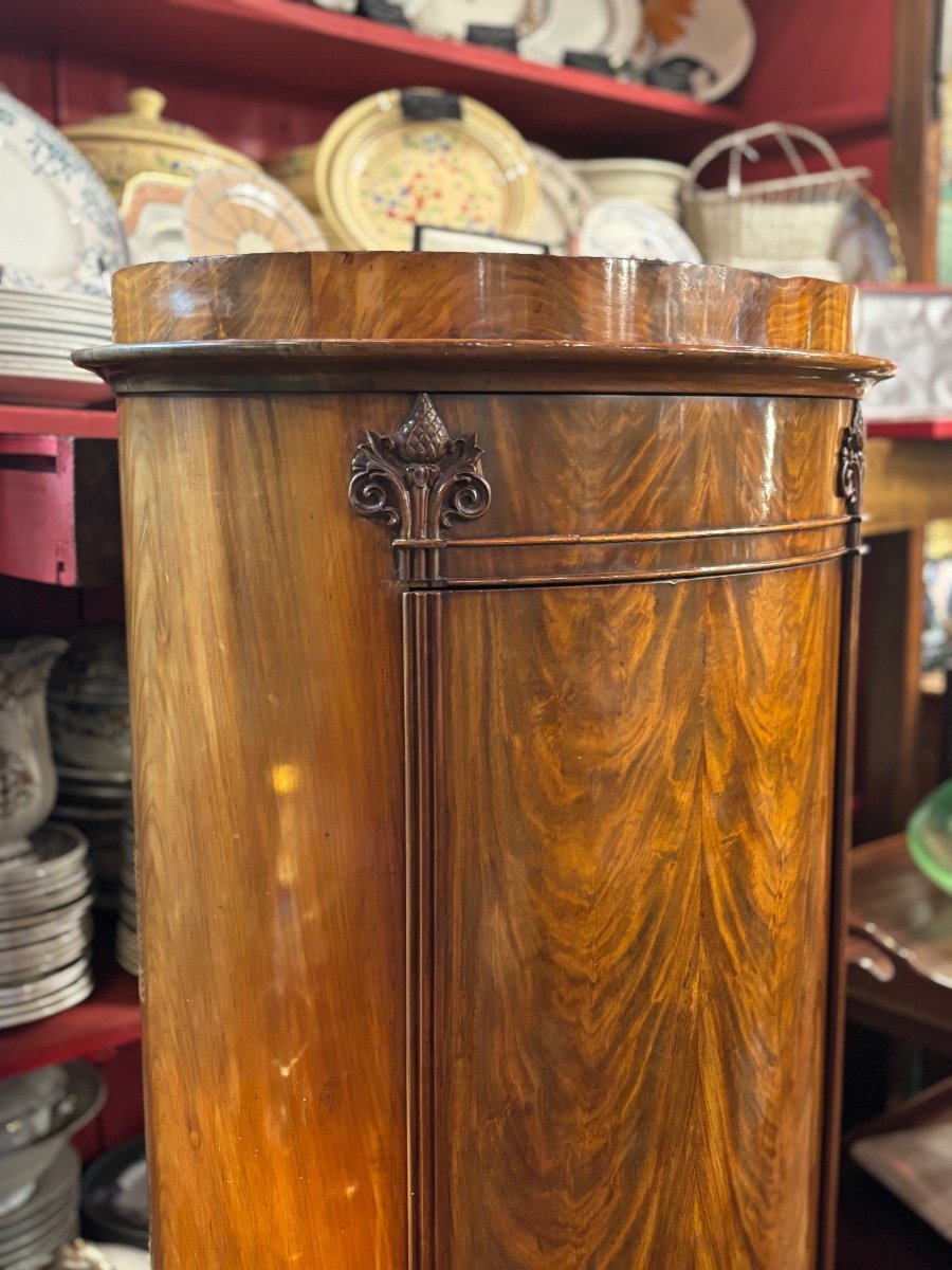 Somno, Column, Cylindrical Cabinet In Mahogany 19th Century Height 133cm-photo-1