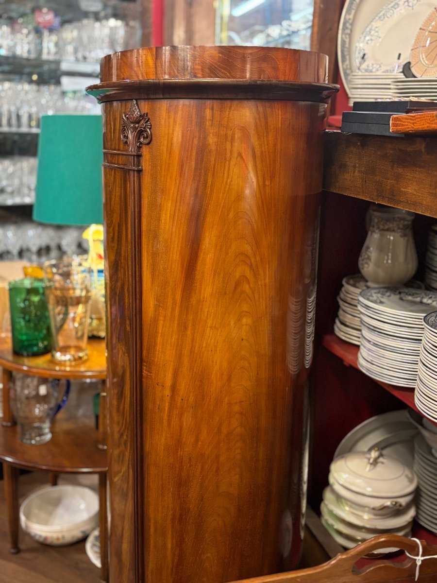 Somno, Column, Cylindrical Cabinet In Mahogany 19th Century Height 133cm-photo-4