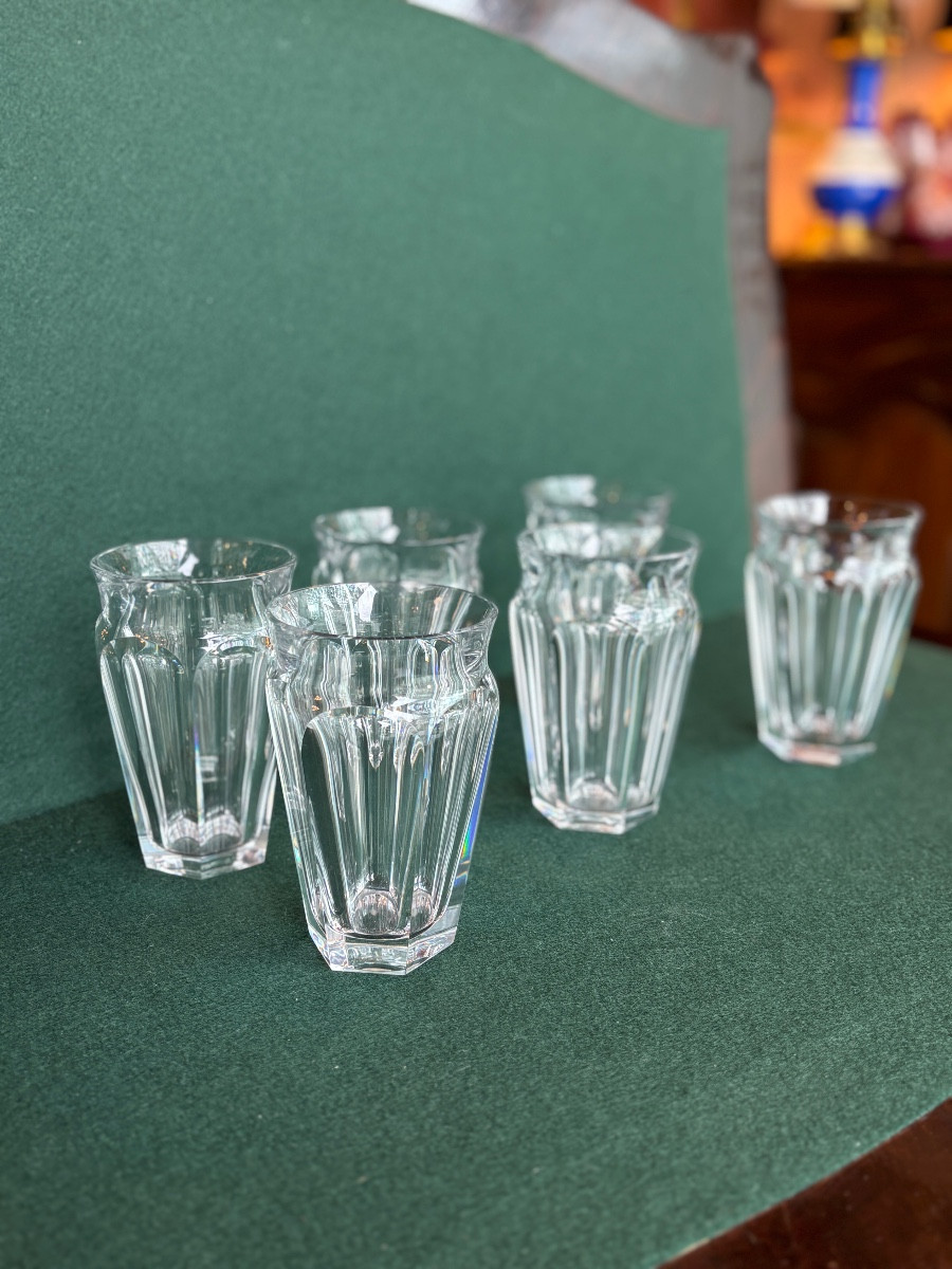 6 Large Baccarat Harcourt Goblets