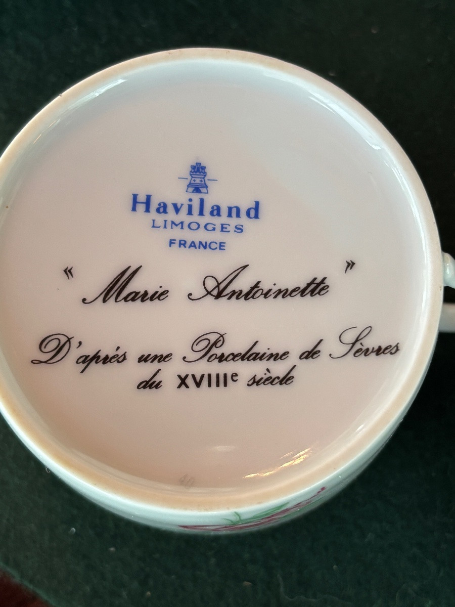 Haviland Marie-antoinette Tea And Breakfast Set For 4 People + Petits-four Dish-photo-2