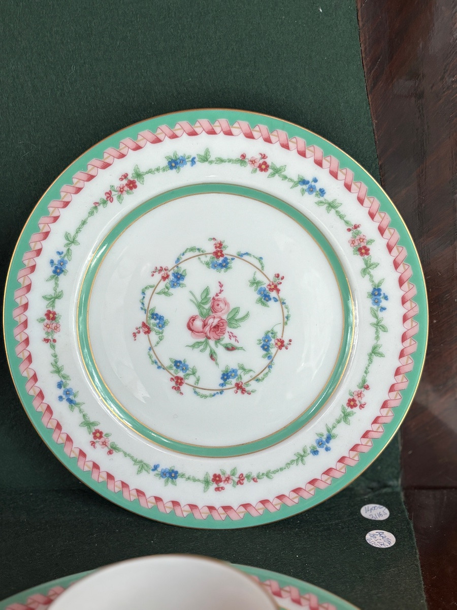Haviland Marie-antoinette Tea And Breakfast Set For 4 People + Petits-four Dish-photo-7