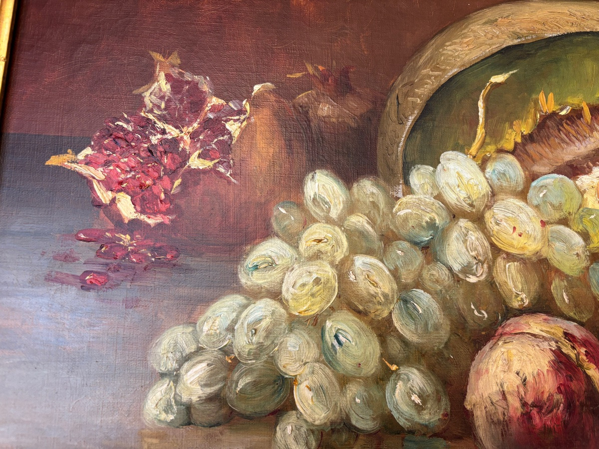Tableau Nature Morte Signé Eugène Baudin 1843-1907-photo-2