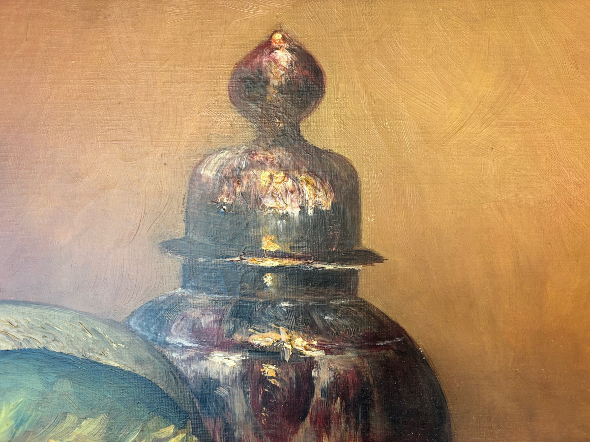 Tableau Nature Morte Signé Eugène Baudin 1843-1907-photo-6