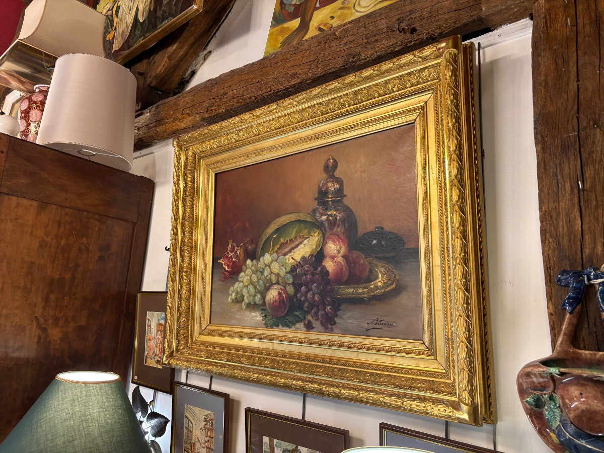 Tableau Nature Morte Signé Eugène Baudin 1843-1907-photo-7