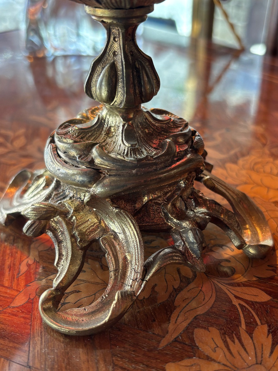 Cantonese Porcelain Cup, Bronze Mount, 19th Century-photo-6