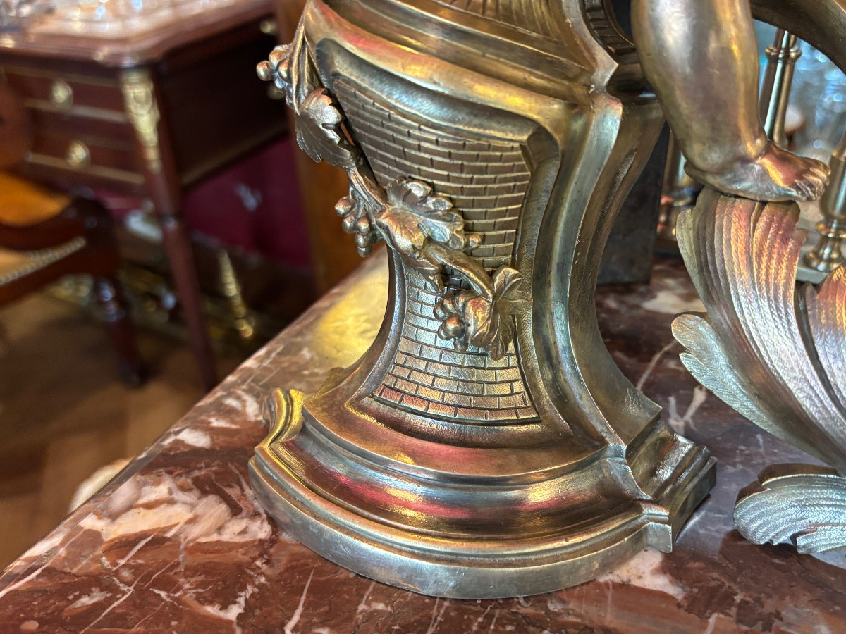 Wine-themed Bronze Fireplace Front-photo-4