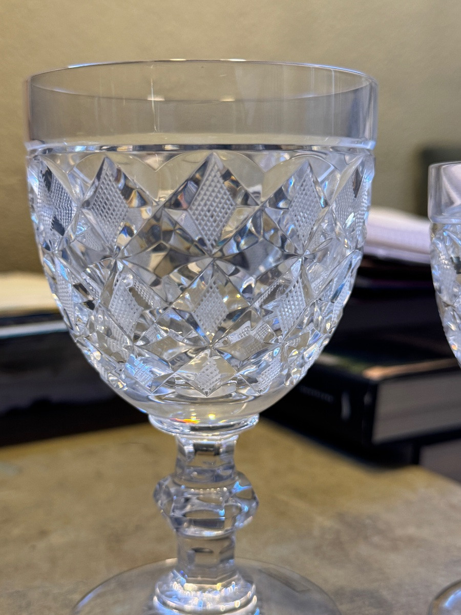 Saint louis 6 verres à eau et 6 verres à vin modèle unique Bagatelle-photo-2