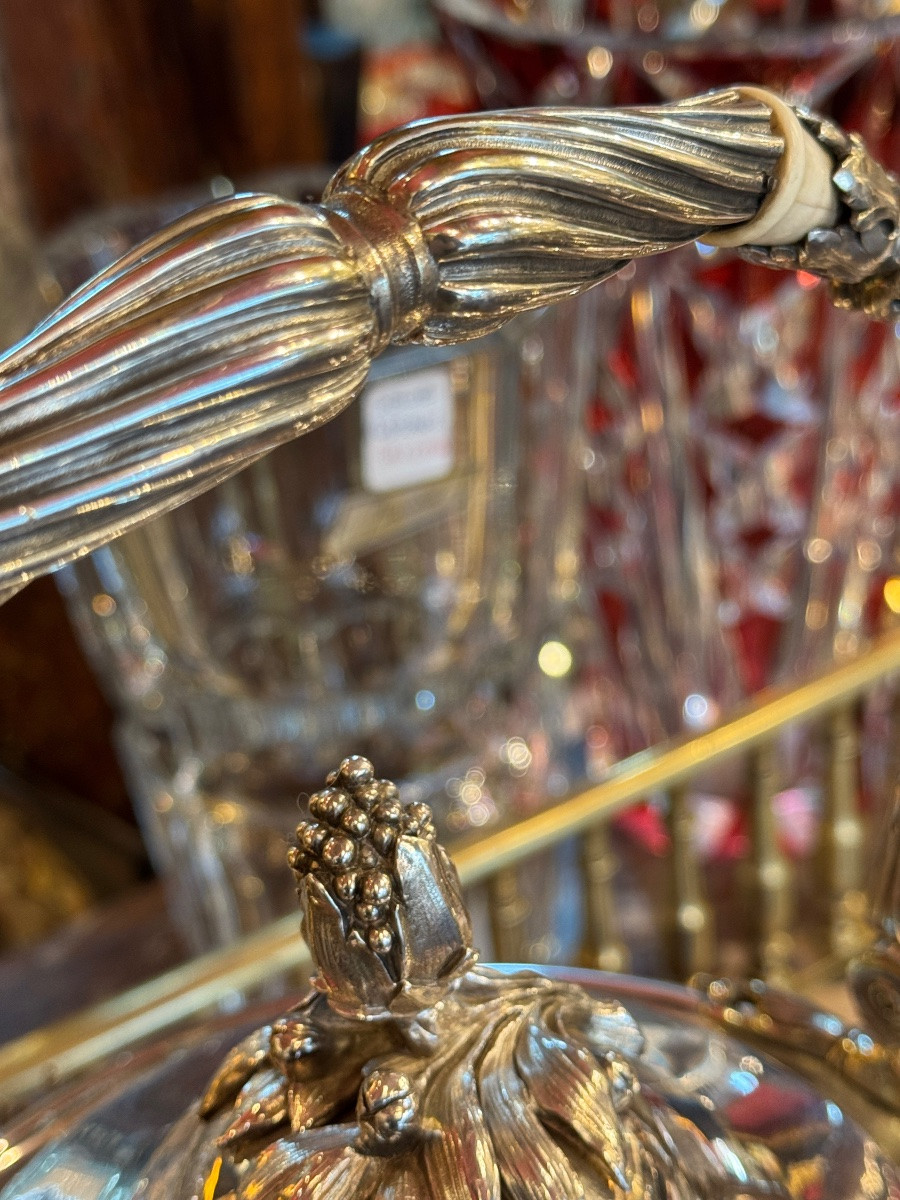 Large Christofle Silver-plated Metal Samovar. -photo-4