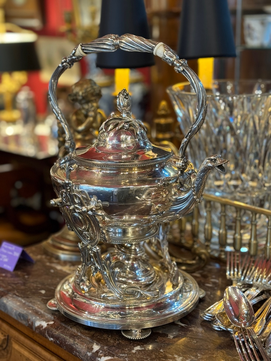 Large Christofle Silver-plated Metal Samovar. 