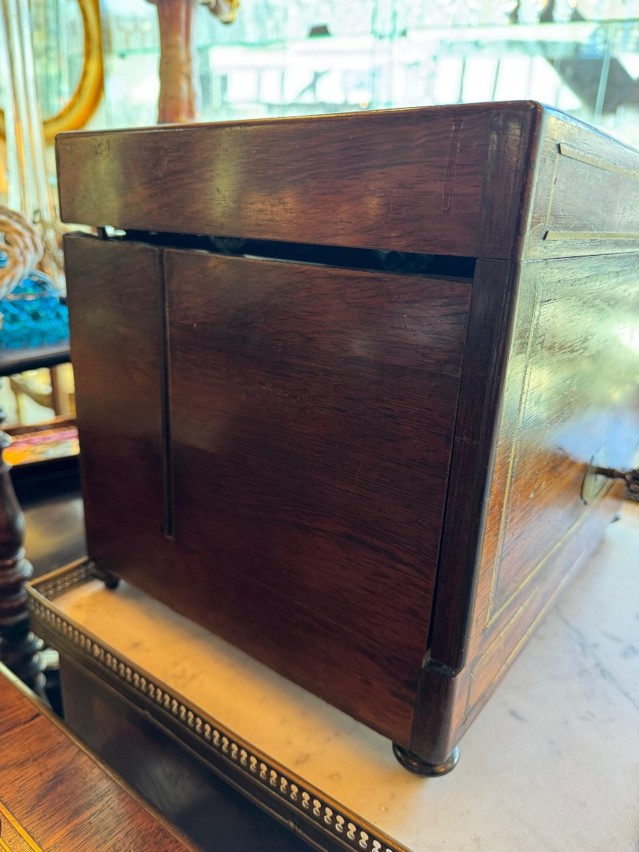 19th Century Liquor Cellar, Bottles And Gilded Glasses-photo-2