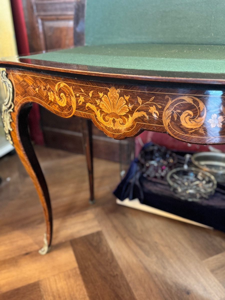 Louis XV Style Marquetry Games Table-photo-2
