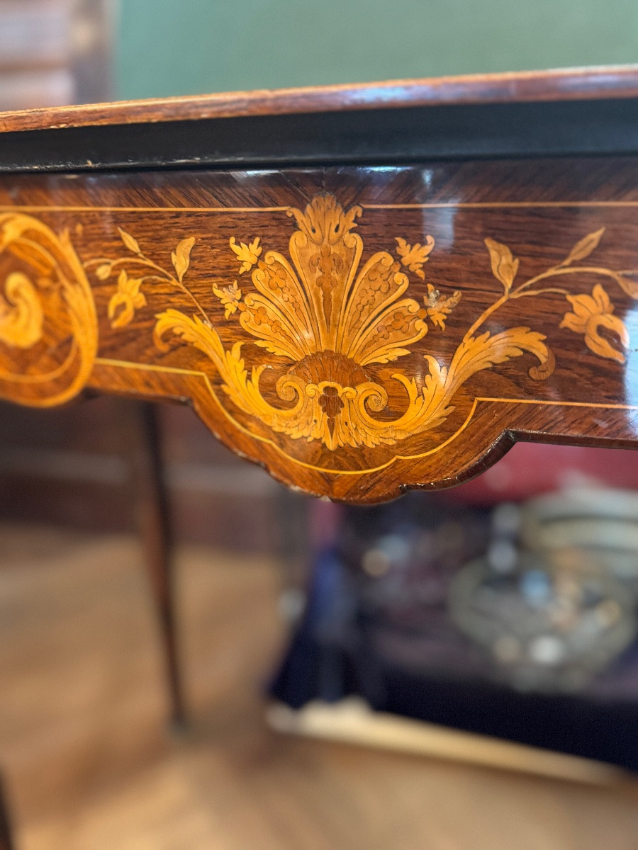 Louis XV Style Marquetry Games Table-photo-3
